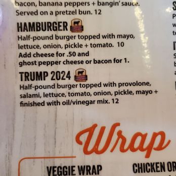 Gilbert Station - Trump burger! - American Near Me - Burkettsville, Ohio