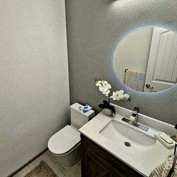 ICO Construction & Remodeling - Upgraded powder room - General Contractors Near Me - Colleyville, Texas