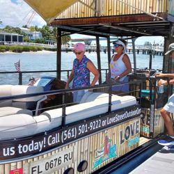 Love Street Outdoor Center - Rene on the pontoon boat