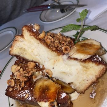 Bill’s Oyster - Inside the Banana Fosters Stuffed French Toast - Seafood Near Me - Austin, Texas