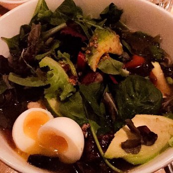 Oiistar - Spicy Veggimen Ramen; Mixed Greens, Tofu, Peppers, Mushroom, Avocado.. and I - Asian Fusion Near Me - Chicago, Illinois Oiistar - Spicy Veggimen Ramen; Mixed Greens, Tofu, Peppers, Mushroom, Avocado.. and I - Asian Fusion Near Me - Chicago, Illinois