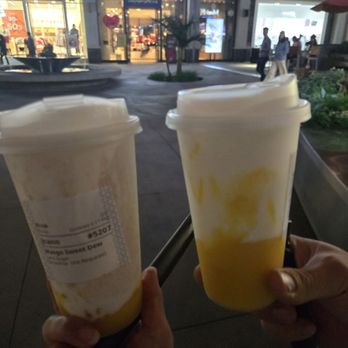 3CAT Handcrafted Beverage - Mango coconut sweet dew Mango mochi - Bubble Tea Near Me - Arcadia, California