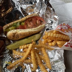 Joey’s Red Hots & Pizza - New Lenox - Perfect Chicago style dog including the sport peppers.