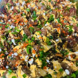 Ahi poke wonton nachos