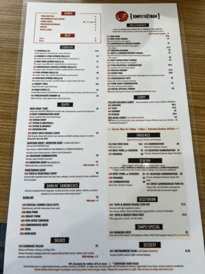 Menu photo 2 Simply Vietnam Express Santa Rosa, CA