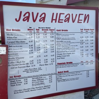 Java Heaven - Menu - Coffee & Tea Near Me - Hanford, California Java Heaven - Menu - Coffee & Tea Near Me - Hanford, California