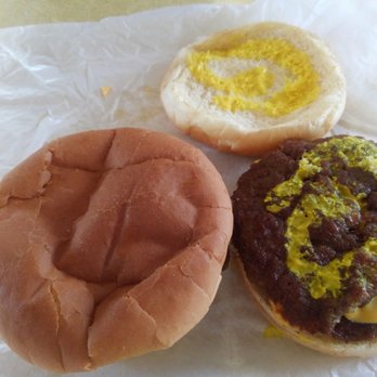 Nesler's Polar Whip - 6 double cheeseburger for $7.50.  Simple sandwich meat has an onion soup flavor. Thin and crispy not greasy comes onions mustard n pickle - Burgers Near Me - Energy, Illinois