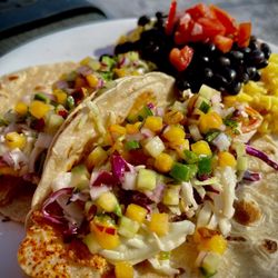 Chunky Salsa - Just Peachy Fish Tacos