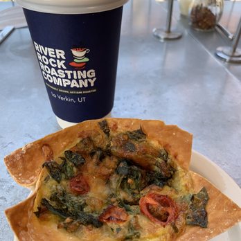 River Rock Roasting Co - Spinach Quiche & Americano - Coffee & Tea Near Me - La Verkin, Utah River Rock Roasting Co - Spinach Quiche & Americano - Coffee & Tea Near Me - La Verkin, Utah