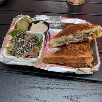 Fife Street Brewing - French onion with beef with side of the carrot and cuke noods - Brewpubs Near Me - Charleston, West Virginia