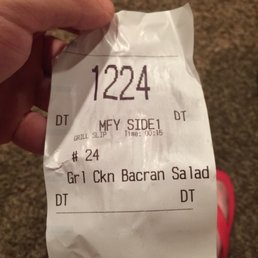 There was no effing Bacon on my Ckn Bacran Salad!! for as long as I live I will never spend another dime at a McDonald's location. There was no effing Bacon on my Ckn Bacran Salad!! for as long as I live I will never spend another dime at a McDonald's location.