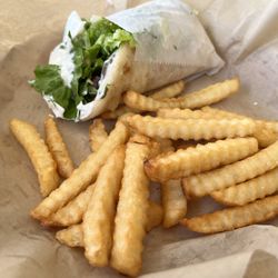 George & Louie's - George & Louie's - Gyro wrap and fries