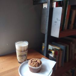 The Stacks Coffeehouse - The Stacks Coffeehouse: Soy Latte with a Banana coffee cake (vegan)