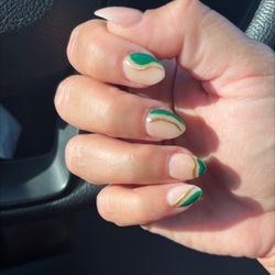 Elite Nails - Fun nail design - hand painted by Tiffany