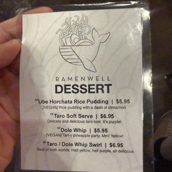Ramenwell - Menu - Dessert - Ramen Near Me - San Francisco, California Ramenwell - Menu - Dessert - Ramen Near Me - San Francisco, California