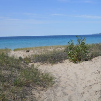 Good Harbor Beach - Path (one of them) from parking lot to beach - Beaches Near Me - Maple City, Michigan