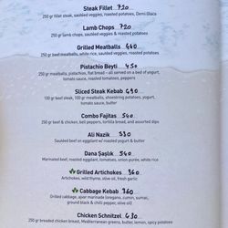 Karakuş Restaurant - Menu