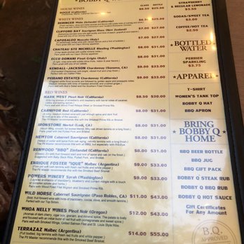 Bobby Q - Menu - Barbeque Near Me - Phoenix, Arizona