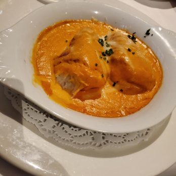 Agut - Appetizer cod with roasted bell pepper sauce - Tapas Bars Near Me - Barcelona, B