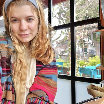 My hair before was orange, damaged, spotty, dry.