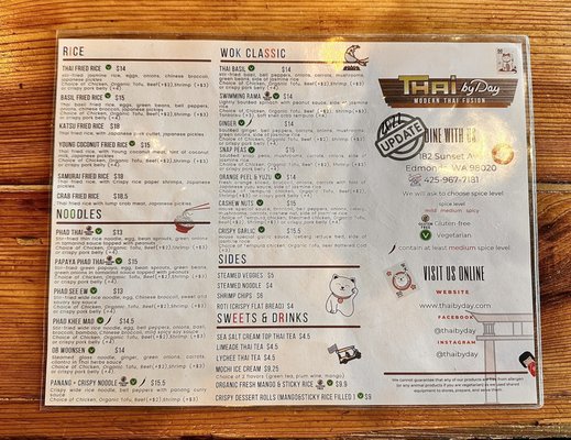 Menu photo 1 Thai by Day Edmonds, WA Menu photo 1 Thai by Day Edmonds, WA