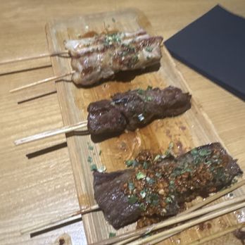 Manzoku Izakaya - What was left of the kushiyaki combo. - Izakaya Near Me - Seattle, Washington Manzoku Izakaya - What was left of the kushiyaki combo. - Izakaya Near Me - Seattle, Washington