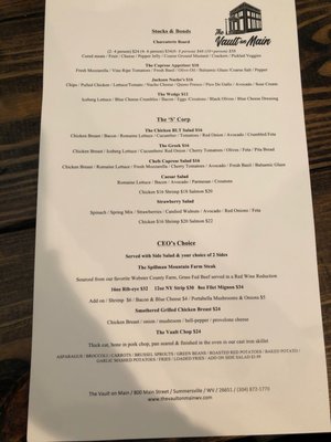 Menu photo 2 The Vault On Main Summersville, WV Menu photo 2 The Vault On Main Summersville, WV