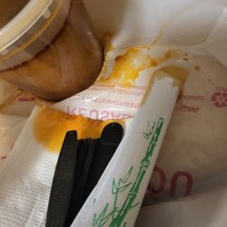 Ramen 101 - Not the greatest packing job, my spice escaped. Boo