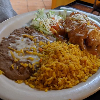 El Huarache Azteca - Wet Burrito with beans and rice entre - Mexican Near Me - Dunedin, Florida