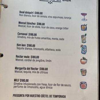 Bartola - Menu - Cocktail Bars Near Me - Guanajuato, GUA