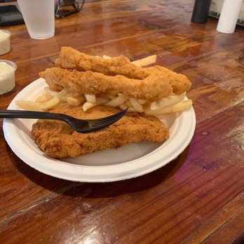 Knock Kneed Lobster - 1 Fish ( cod) and two shrimp with fries. - Seafood Near Me - Phoenix, Arizona Knock Kneed Lobster - 1 Fish ( cod) and two shrimp with fries. - Seafood Near Me - Phoenix, Arizona
