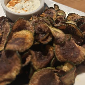 1010 Bridge Restaurant - Zucchini Chips with pink peppercorn ranch - New American Near Me - Charleston, West Virginia 1010 Bridge Restaurant - Zucchini Chips with pink peppercorn ranch - New American Near Me - Charleston, West Virginia