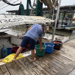 Hackberry Fishing Camp and Marina - Checking out the Live Bait delivery!