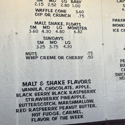 Rock N Roll Dairy Bar & Raceway - Fourth menu board 2024