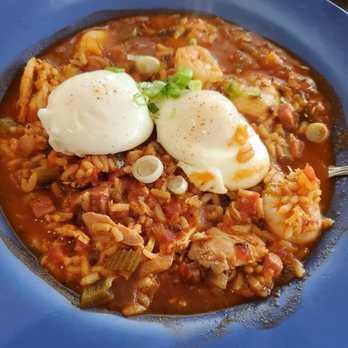 Cajun Kitchen Cafe - Jambalaya (poached eggs) - Cajun/Creole Near Me - Santa Barbara, California Cajun Kitchen Cafe - Jambalaya (poached eggs) - Cajun/Creole Near Me - Santa Barbara, California