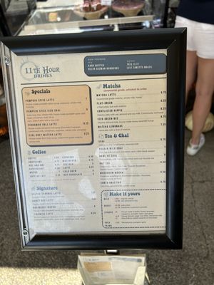 Menu photo 1 11th Hour Coffee Santa Cruz, CA