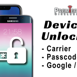We offer a wide variety of Unlocking Services including carrier, passcode, Google or iCloud.