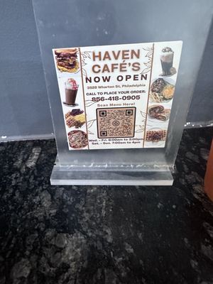 Menu photo 2 Haven Café Philadelphia, PA