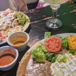 Two plates are too much for two people! Delicious! Spicy salsa! Two plates are too much for two people! Delicious! Spicy salsa!