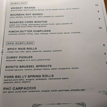 Meo Bar - Food menu - Speakeasies Near Me - Houston, Texas