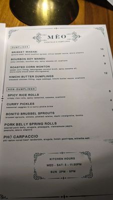 Menu photo 4 Meo Bar Houston, TX