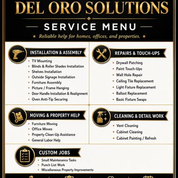 Del Oro Solutions - Call us: 956-335-0417 - Handyman Near Me Del Oro Solutions - Call us: 956-335-0417 - Handyman Near Me