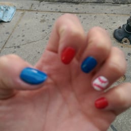 Fun nails i had done during the Cubs playoffs last year!