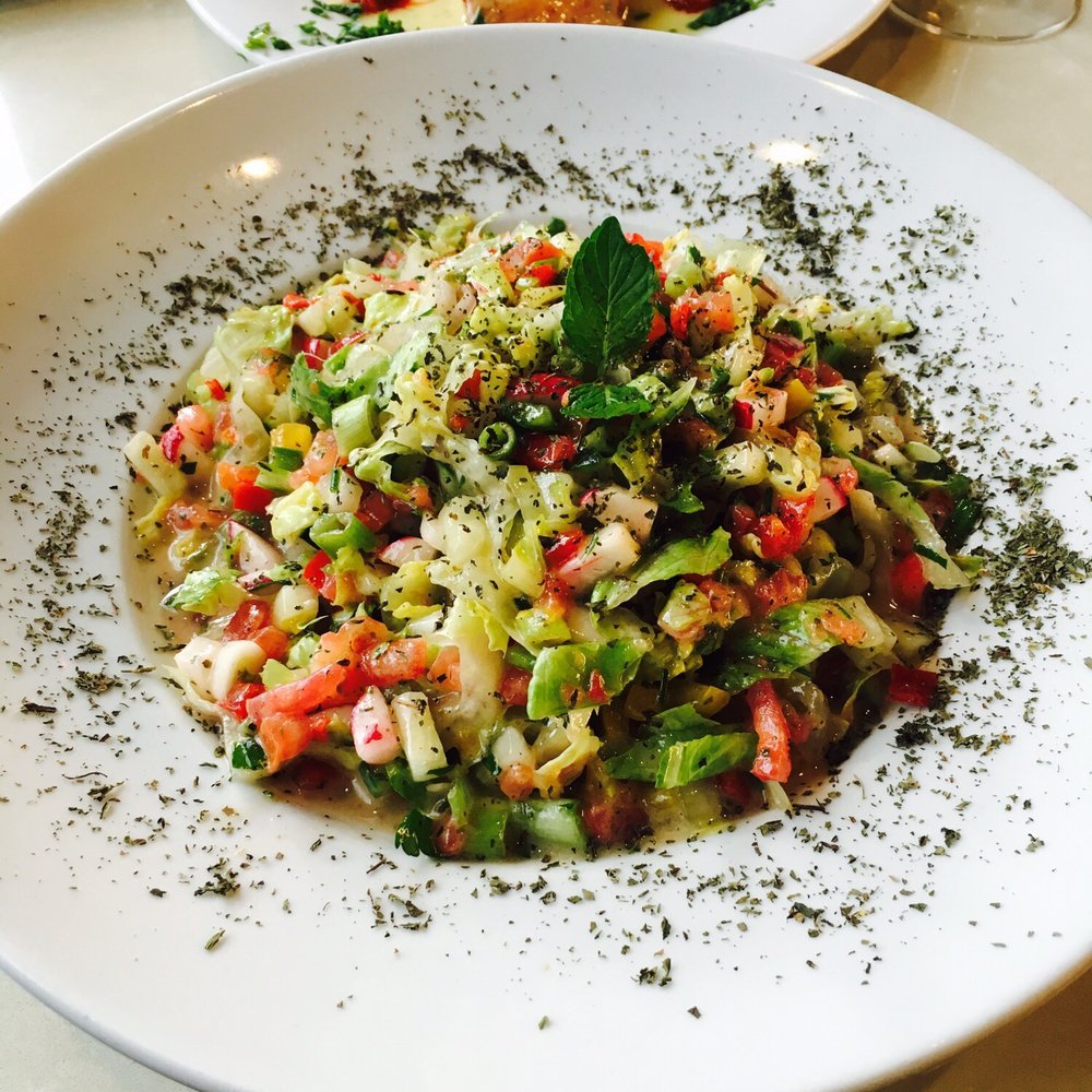 Leyla - Lebanese salad with fresh mint. Invigorating chopped delight. - Lebanese Near Me - Charleston, South Carolina Leyla - Lebanese salad with fresh mint. Invigorating chopped delight. - Lebanese Near Me - Charleston, South Carolina