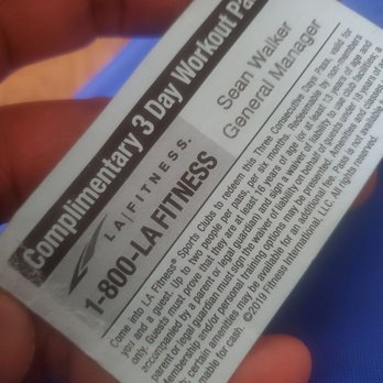 LA Fitness - 3-day Complimentary pass with Corporate number on Back.  (Provided after Auto Theft from Gym) - Gyms Near Me - Lanham, Maryland