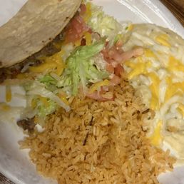 Combo one item plate with beef taco Combo one item plate with beef taco