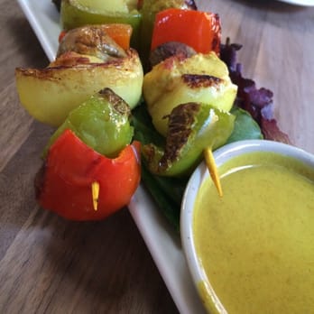 Edwin Mills by Equator - Chicken satay. If you squint really hard you can see half if the four total nuggets of chicken. - New American Near Me - Pasadena, California