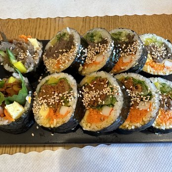 Roll House - Beef and spicy pork roll kimbap - IG @bougiefoodieboi - Korean Near Me - Santa Clara, California Roll House - Beef and spicy pork roll kimbap - IG @bougiefoodieboi - Korean Near Me - Santa Clara, California