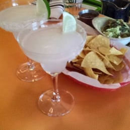Margaritas and totopos