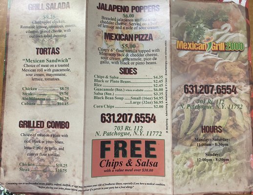 Menu photo 2 Mexican Grill 2000 Patchogue, NY